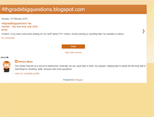 Tablet Screenshot of 4thgradebigquestions.blogspot.com