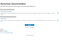 Tablet Screenshot of kostenlose-geschenkideen.blogspot.com