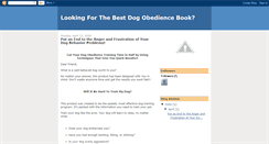 Desktop Screenshot of dogobediencebook.blogspot.com