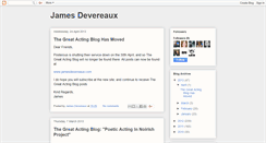 Desktop Screenshot of jamesdevereauxblog.blogspot.com