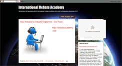 Desktop Screenshot of internationaldebateacademy.blogspot.com