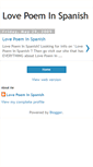 Mobile Screenshot of love-poem-in-spanish.blogspot.com