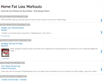 Tablet Screenshot of homefatlossworkouts.blogspot.com