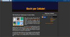 Desktop Screenshot of giochipercellulari.blogspot.com
