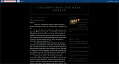 Desktop Screenshot of lettersfromthedarkforest.blogspot.com