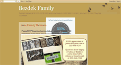 Desktop Screenshot of bezdekfamily.blogspot.com