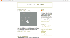 Desktop Screenshot of living-inthepast.blogspot.com