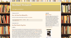 Desktop Screenshot of michaelweinreb.blogspot.com