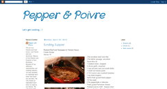 Desktop Screenshot of pepperandpoivre.blogspot.com