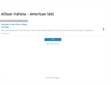 Tablet Screenshot of allisonirahetaidol09.blogspot.com