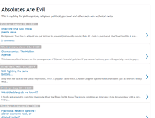 Tablet Screenshot of absolutesareevil.blogspot.com