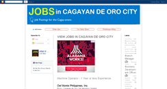 Desktop Screenshot of jobsincagayandeorocity.blogspot.com