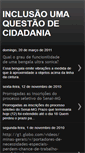 Mobile Screenshot of inclusaoumaquestaodecidadania.blogspot.com