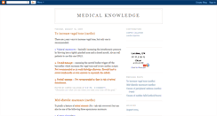 Desktop Screenshot of medicalknowledge.blogspot.com