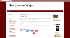 Desktop Screenshot of elusivewapiti.blogspot.com