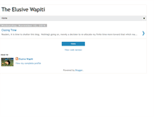 Tablet Screenshot of elusivewapiti.blogspot.com