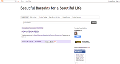 Desktop Screenshot of beautifulbargainsbeautifullife.blogspot.com