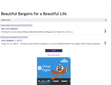 Tablet Screenshot of beautifulbargainsbeautifullife.blogspot.com