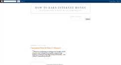Desktop Screenshot of how-to-internet-money.blogspot.com