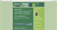 Desktop Screenshot of healthierchildren.blogspot.com