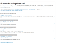 Tablet Screenshot of glennsgenealogy.blogspot.com