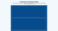 Desktop Screenshot of cash-advance-network-guide.blogspot.com