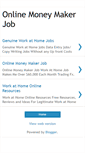 Mobile Screenshot of onlinemoneymakerjob.blogspot.com