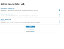 Tablet Screenshot of onlinemoneymakerjob.blogspot.com