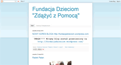 Desktop Screenshot of fundacjadzieciom.blogspot.com