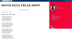 Desktop Screenshot of monologuefreakshow.blogspot.com