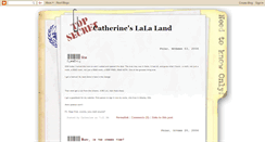 Desktop Screenshot of catherines-lala-land.blogspot.com