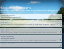Tablet Screenshot of matematicadivertidaecriativa.blogspot.com