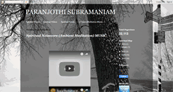 Desktop Screenshot of paranjothisubramaniam.blogspot.com