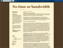 Tablet Screenshot of notimeorbandwidth.blogspot.com