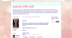 Desktop Screenshot of lauraslifelist.blogspot.com