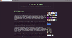 Desktop Screenshot of 20sidedwoman.blogspot.com