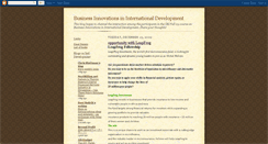 Desktop Screenshot of businessinnovations4development09.blogspot.com