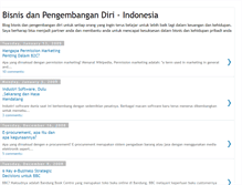 Tablet Screenshot of bisnis-pengembangandiri.blogspot.com