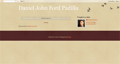 Desktop Screenshot of danieljohnpadilla.blogspot.com