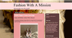 Desktop Screenshot of fashionwithamission.blogspot.com
