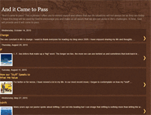 Tablet Screenshot of anditcametopass-mem.blogspot.com