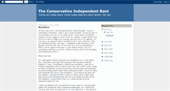 Desktop Screenshot of conservativeindependentrant.blogspot.com