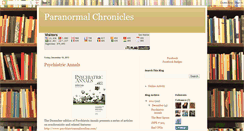 Desktop Screenshot of paranormalchron.blogspot.com