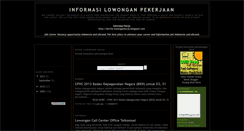 Desktop Screenshot of berita-lowongankerja.blogspot.com