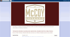 Desktop Screenshot of mccoyadvising.blogspot.com
