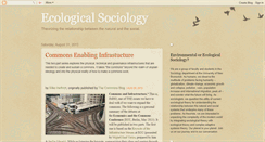 Desktop Screenshot of ecologicalsociology.blogspot.com