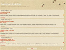 Tablet Screenshot of ecologicalsociology.blogspot.com