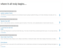 Tablet Screenshot of cedaryouthwing.blogspot.com
