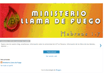 Tablet Screenshot of ministeriollamadefuego.blogspot.com