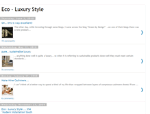 Tablet Screenshot of eco-luxurystyle.blogspot.com